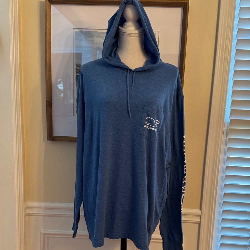 Unisex Vineyard Vines Blue Hoodie - Picture 1 of 9